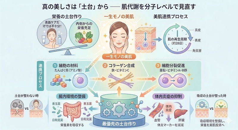 真の美しさは「土台」から一肌代謝を分子レベルで見直す