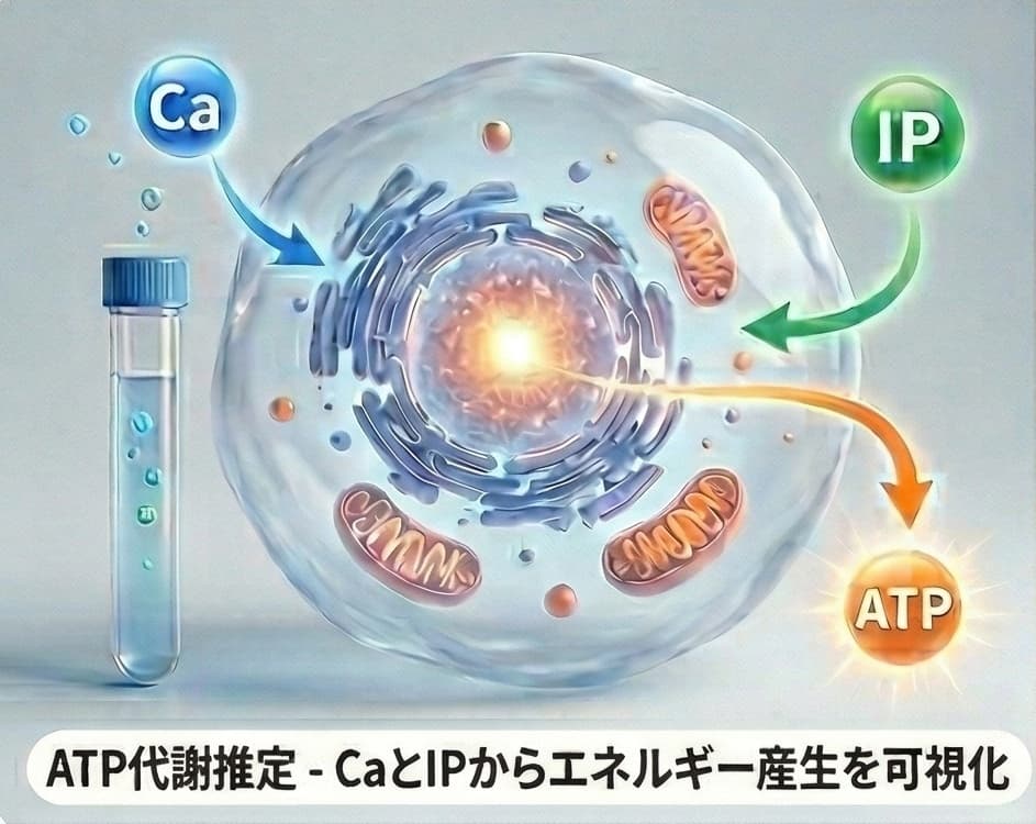 アスリートATP代謝推定 - CaとIPからエネルギー産生を可視化