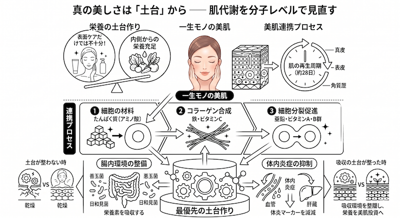 真の美しさは「土台」から一肌代謝を分子レベルで見直す