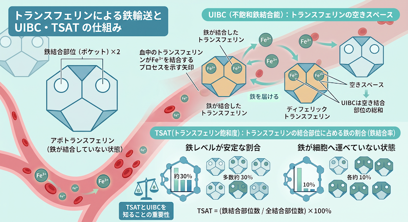 自宅でフェリチン・セルフチェックキット、トランスフェリンUIBCとTSATの関係
